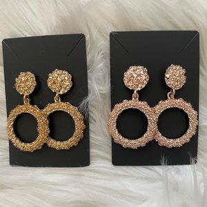 Textured Drop Earrings.